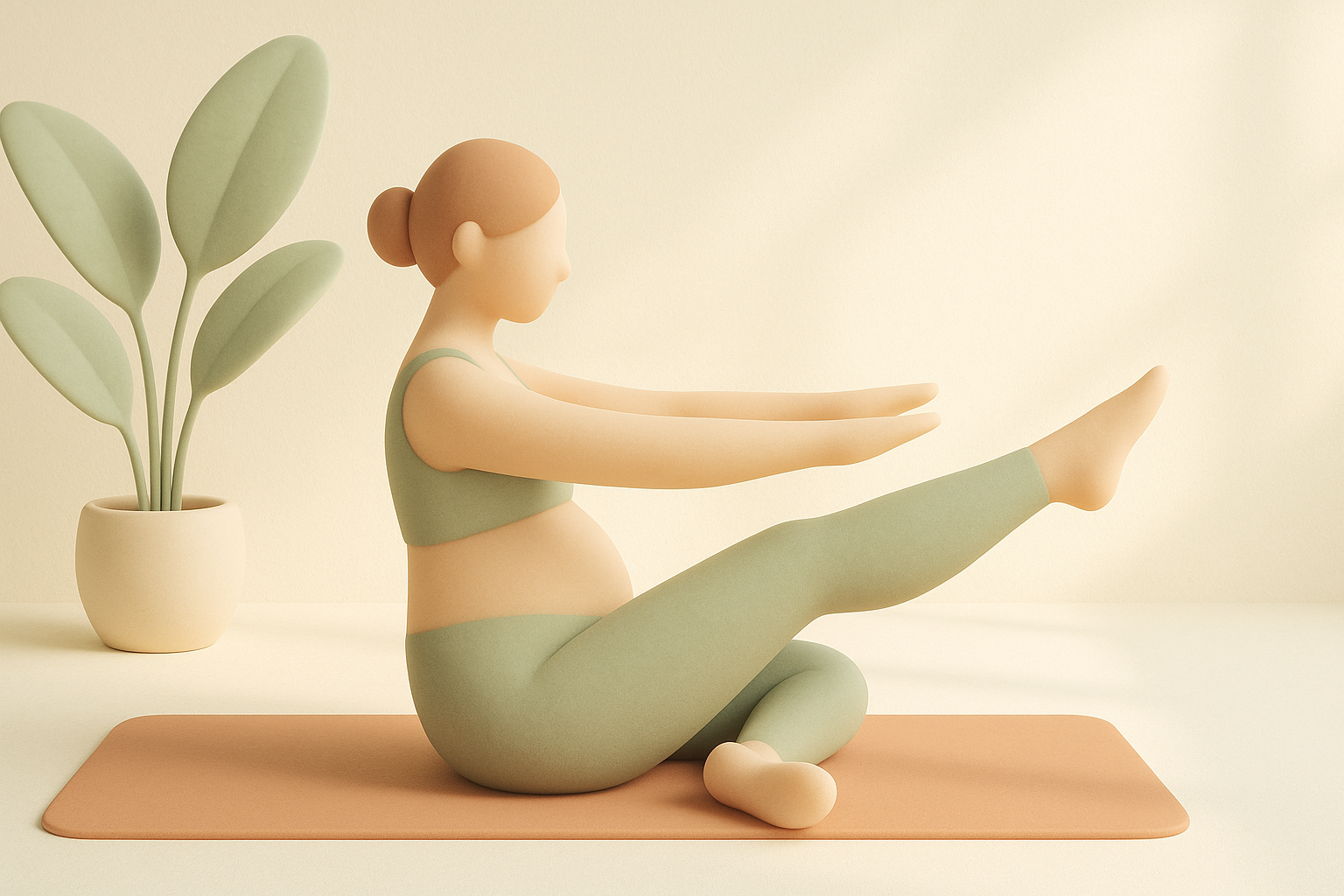Clase de pilates prenatal en reformer cerca de Pozuelo de Alarcón con instructora corrigiendo a una alumna embarazada en luz natural